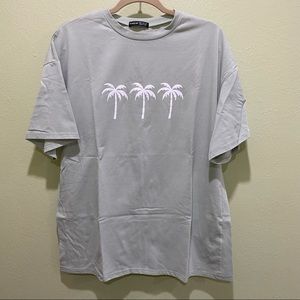 BRAND NEW Seafoam Green Palm Tree Oversized Tee